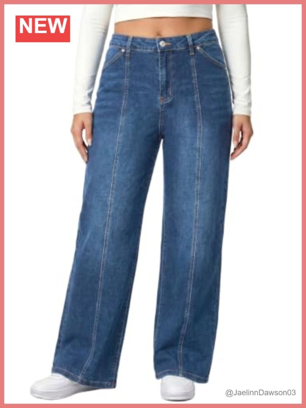 Plus Size Wide Leg High Waisted Stretchy Straight Denim Jeans